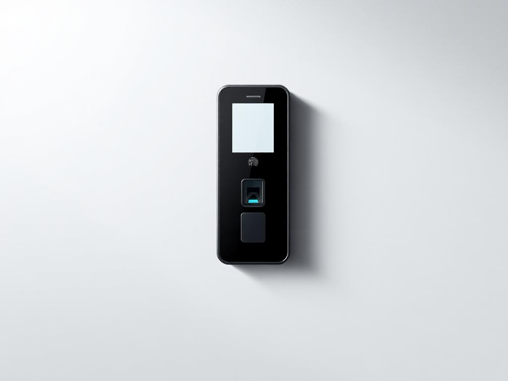 Wall-mounted biometric access control terminal